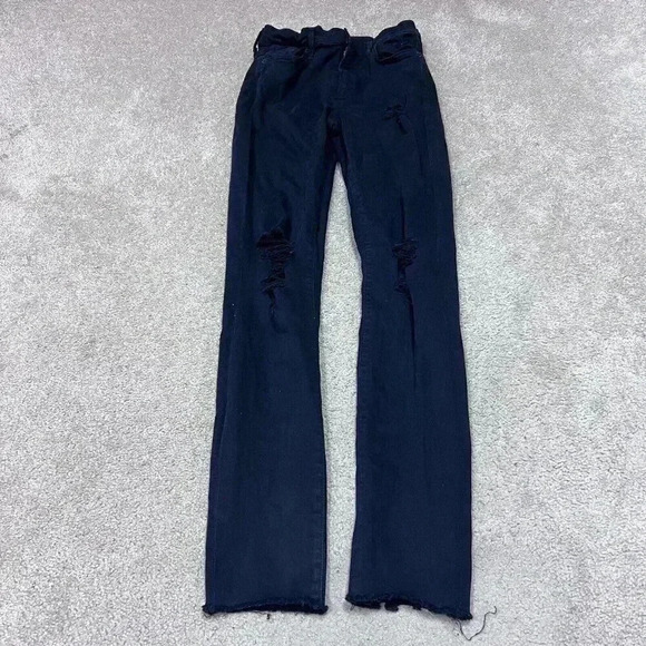 Agolde Jeans Women's Black Skinny Jegging Distressed Size 27 Pockets - Picture 5 of 13